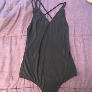Charcoal body suit